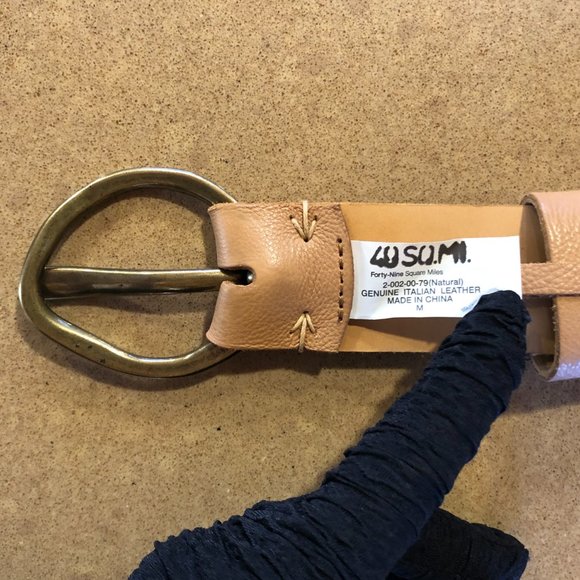 49 SQ Miles - RISSETTO - SALT OF THE EARTH Belt - M - Natural - Italian Leather main image 10